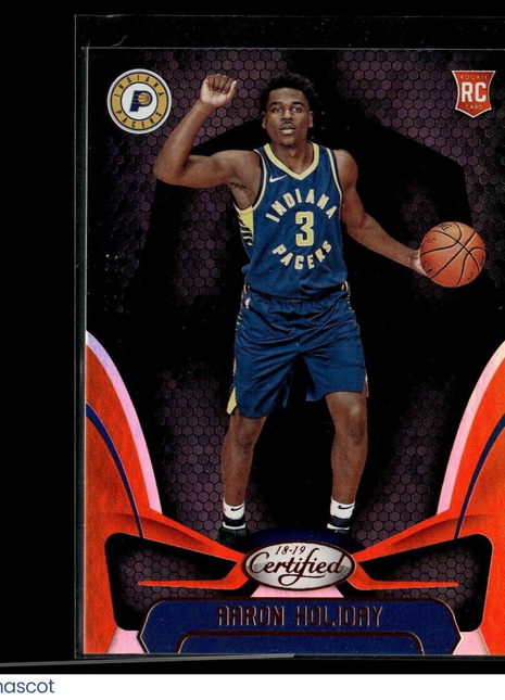 2018-19 CERTIFIED ORANGE /99 ROOKIE AARON HOLIDAY PACERS