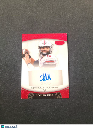 2021 Collin Hill Sage Aspire Rc Rookie Auto #51 Bengals