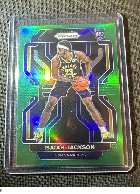 2021-22 Panini Prizm NBA Isaiah Jackson Green Prizm Rookie RC #309 Pacers