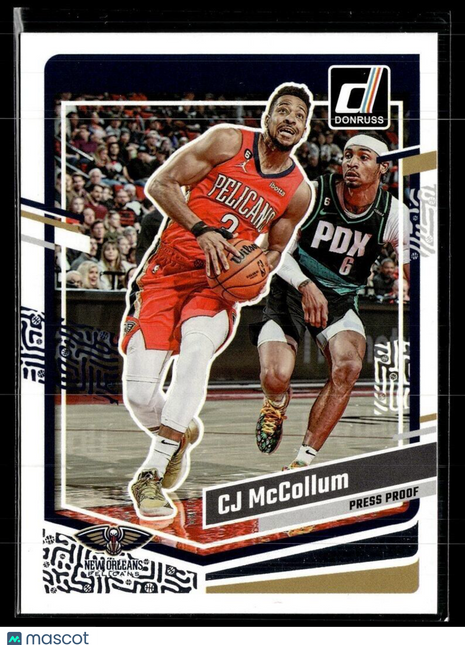 2023-24 DONRUSS PRESS PROOF 95 CJ McCollum New Orleans Pelicans