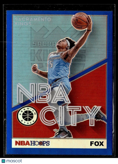 2019-20 NBA HOOPS PREMIUM BLUE NBA CITY DE'AARON FOX KINGS