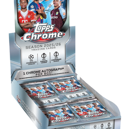 SOCCER 2025-26 Topps Chrome UEFA Club Competitions Hobby Box