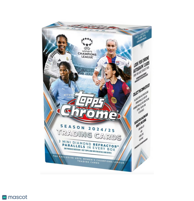 SOCCER 2024-25 Topps UEFA Women's Champions League Chrome Soccer Blaster Box