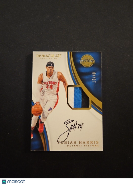 2016-17 Tobias Harris Immaculate Patch Auto /40 #p-th
