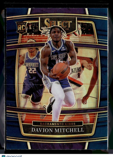 2021-22 SELECT BLUE PRIZM RETAIL CONCOURSE ROOKIE DAVION MITCHELL KINGS