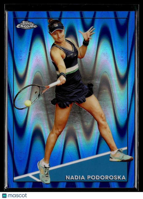 2021 TOPPS CHROME TENNIS BLUE RAY WAVE /99 56 Nadia Podoroska