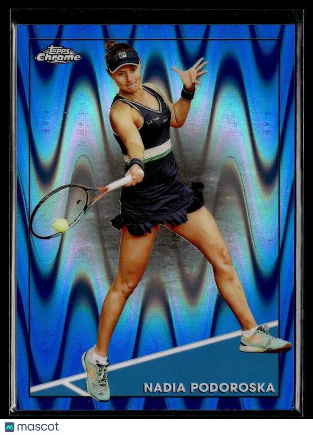 2021 TOPPS CHROME TENNIS BLUE RAY WAVE /99 56 Nadia Podoroska