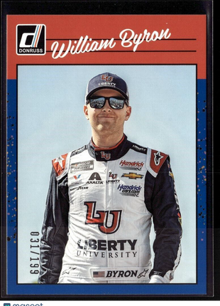 2023 DONRUSS RACING BLUE /199 THROWBACK WILLIAM BYRON