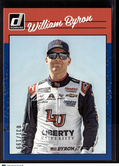 2023 DONRUSS RACING BLUE /199 THROWBACK WILLIAM BYRON