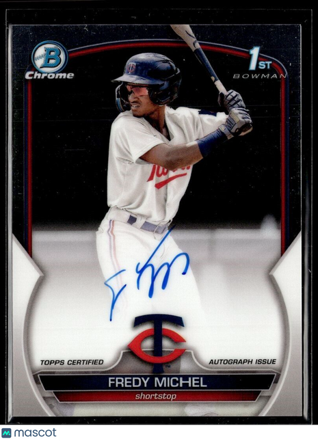2023 BOWMAN CHROME 1ST PROSPECT AUTO FREDY MICHEL TWINS