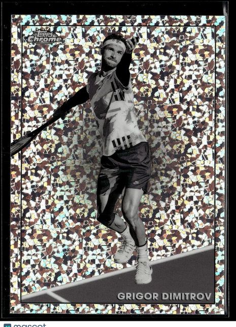 2021 TOPPS CHROME TENNIS BLACK WHITE MINI DIAMONDS 18 Grigor Dimitrov