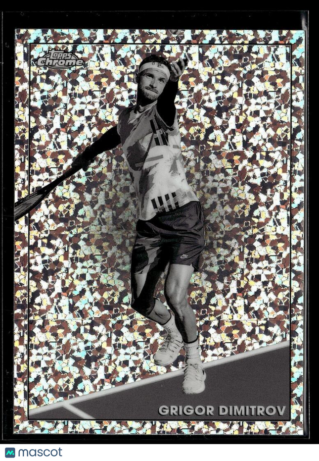 2021 TOPPS CHROME TENNIS BLACK WHITE MINI DIAMONDS 18 Grigor Dimitrov