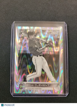 2022 Ernie Clement Topps Chrome Black White Raywave Rc #145 Guardians