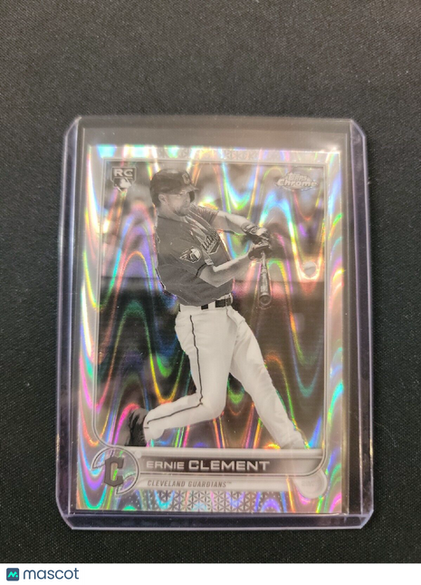 2022 Ernie Clement Topps Chrome Black White Raywave Rc #145 Guardians