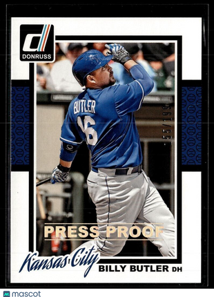 2014 DONRUSS SILVER PRESS PROOF /199 BILLY BUTLER ROYALS