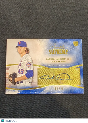 2014 Jacob Degrom Topps Simply Supreme Rc Auto /20 #SSU-JD Mets