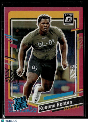 2023 DONRUSS OPTIC PREVIEW RATED ROOKIE PINK 387 Keeanu Benton - Steelers