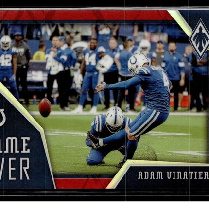 2020 PHOENIX BURGANDY GAME OVER /299 ADAM VINATIERI COLTS