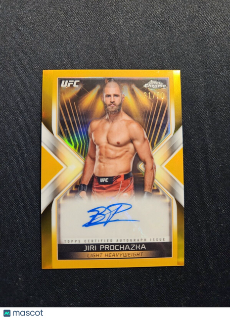 2024 Jiri Prochazka Topps Chrome UFC Gold Refractor Auto /50 #mea-jpr