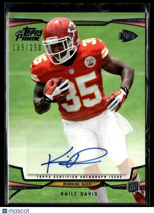 2013 PRIME ROOKIE /250 AUTO KNILE DAVIS CHIEFS