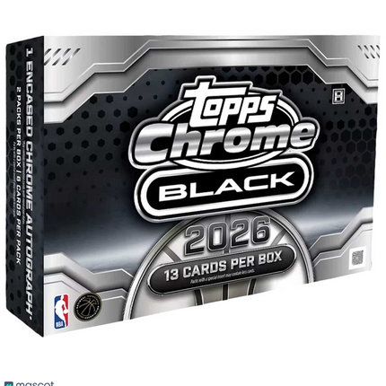 NBA 2025-26 Topps Chrome Black Basketball Hobby Box