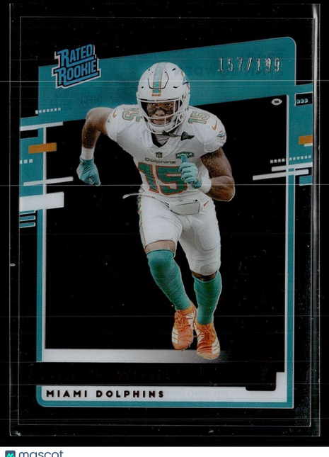 2020 CHRONICLES DONRUSS CLEARLY RATED ROOKIE RED /199 LYNN BOWDEN JR DOLPHINS
