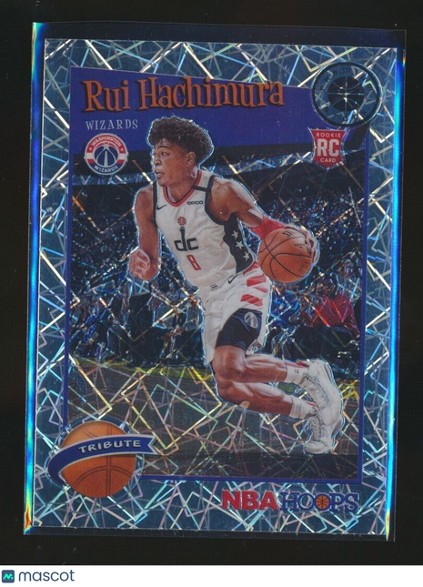 2019-20 NBA HOOPS PREMIUM STOCK SILVER VELOCITY TRIBUTE RUI HACHIMURA WIZARDS