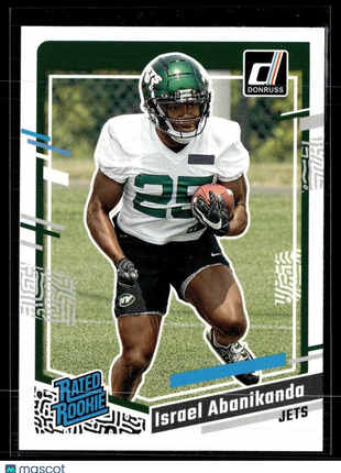 2023 DONRUSS RATED ROOKIE 379 Israel Abanikanda - New York Jets