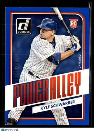 2016 DONRUSS SILVER POWER ALLEY /199 ROOKIE KYLE SCHWARBER CUBS