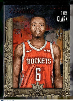 2018-19 COURT KINGS RED ROOKE PORTRAITS /99 GARY CLARK ROCKETS