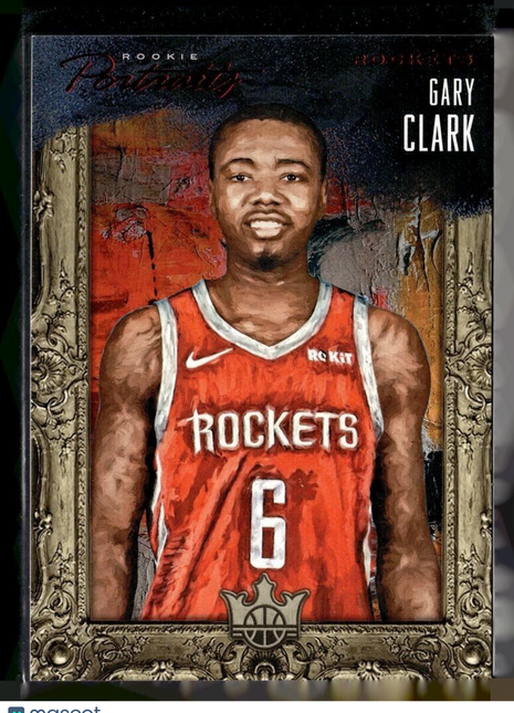 2018-19 COURT KINGS RED ROOKE PORTRAITS /99 GARY CLARK ROCKETS