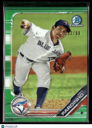 2019 BOWMAN CHROME GREEN /99 ERIC PARDINHO BLUE JAYS