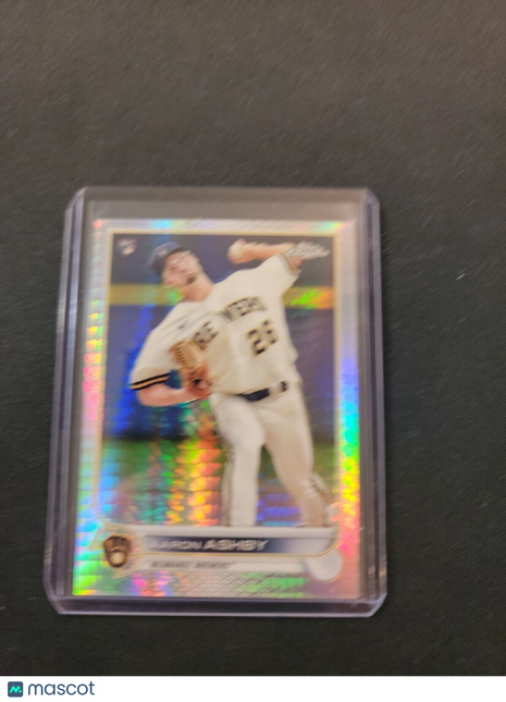 2022 Aaron Ashby Topps Chrome Prism Rc #80 Brewers