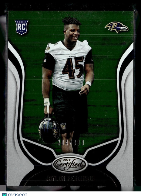 2019 CERTIFIED ROOKIE /399 JAYLON FERGUSON RAVENS