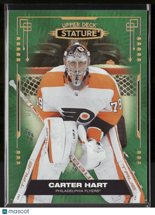 2021-22 UD STATURE GREEN /66 CARTER HART FLYERS