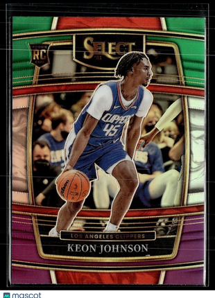 2021-22 SELECT GREEN WHITE PURPLE CONCOURSE ROOKIE KEON JOHNSON CLIPPERS