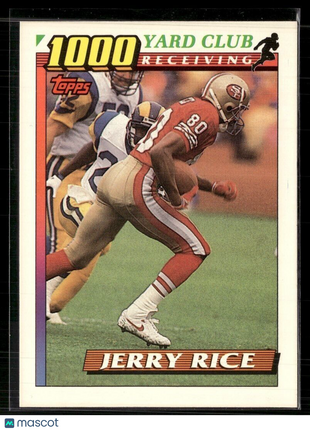 1991 TOPPS 1000 YARD CLUB JERRY RICE 49ERS