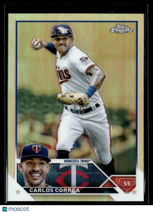 2023 TOPPS CHROME REFRACTOR 140 Carlos Correa - Minnesota Twins