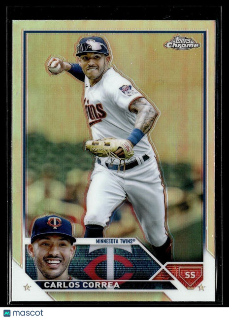 2023 TOPPS CHROME REFRACTOR 140 Carlos Correa - Minnesota Twins