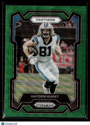 2023 PRIZM GREEN WAVE 42 Hayden Hurst - Carolina Panthers