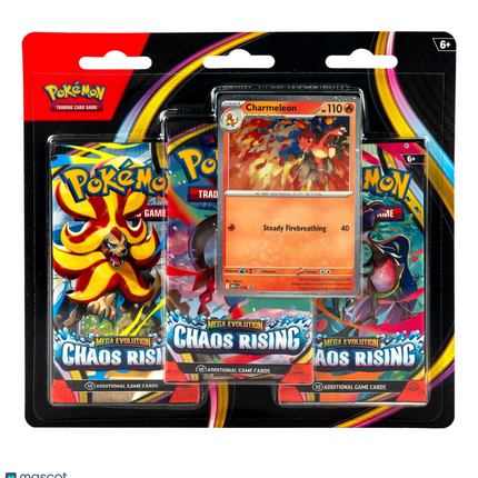 Pokemon Trading Card Games Mega Evolutions Chaos Rising 3-Pack Blister