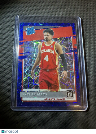 Skylar Mays 2020-21 Donruss Optic Rated Rookie Blue Velocity RC #196 Hawks