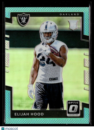 2017 OPTIC AQUA /299 ROOKIE ELIJAH HOOD RAIDERS