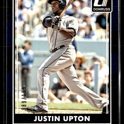 2016 DONRUSS BLACK /199 JUSTIN UPTON PADRES