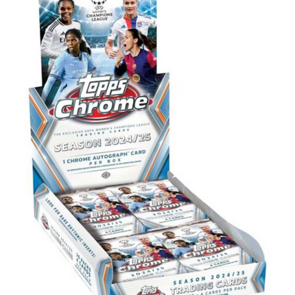 SOCCER 2024-25 Topps Chrome UEFA Women's Champions League Soccer Hobby Box