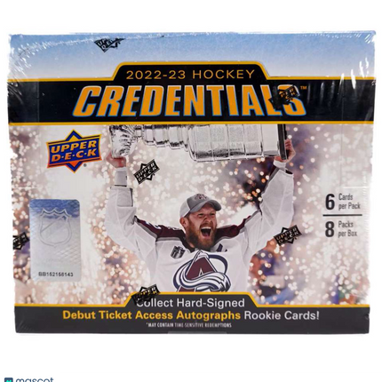 NHL 2022-23 Upper Deck Credentials Hockey Hobby Box