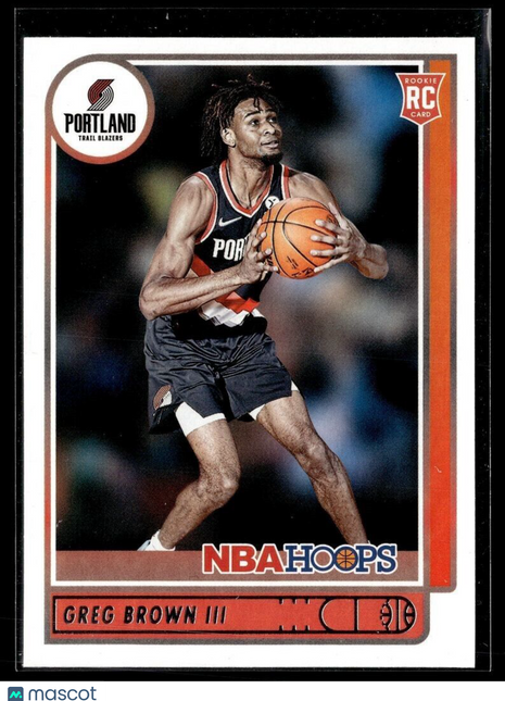 2021-22 NBA HOOPS ROOKIE GREG BROWN III BLAZERS