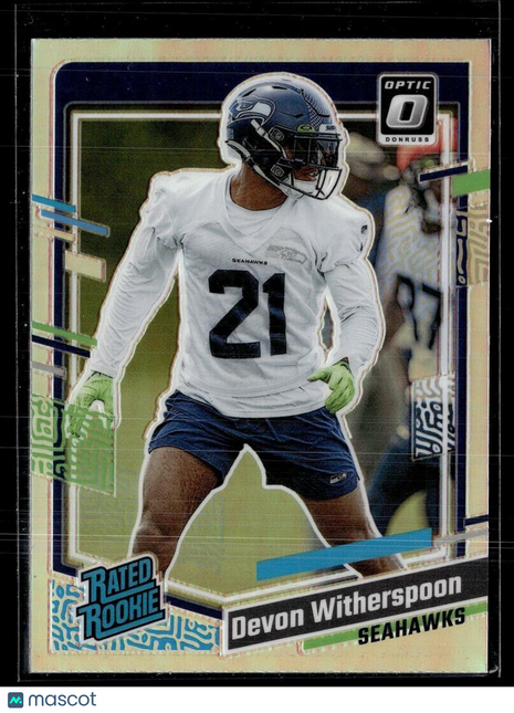 2023 DONRUSS HOLO SILVER PREVIEW RATED ROOKIE DEVON WITHERSPOON SEAHAWKS