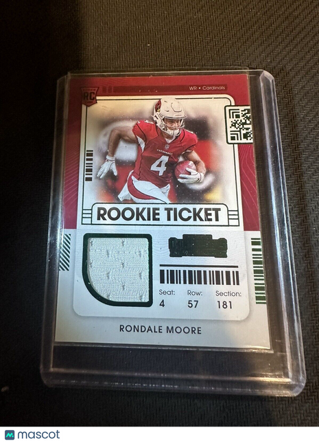 2021 Panini Contenders Football Rondale Moore Rookie Ticket Jersey Patch