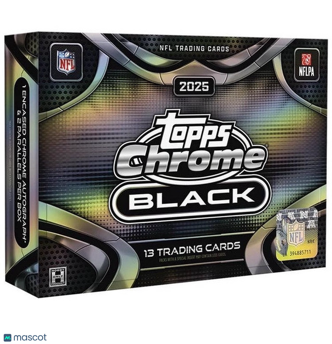 NFL 2025 Topps Chrome Black Football Hobby Box